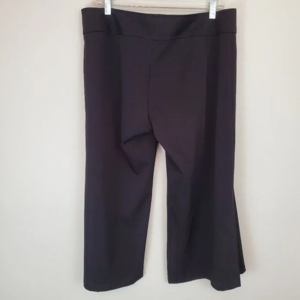 Vintage Cleveland Street wide leg capri culottes with cheetah print panel